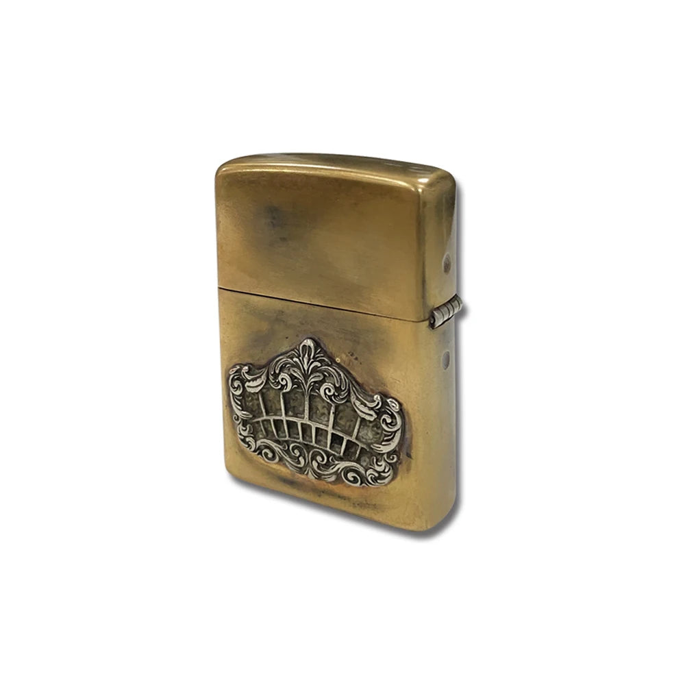 Handmade Vintage Brass Lighter Case EDC Outdoor, Lighter Insert Replacement Metal Armor-Skull Head