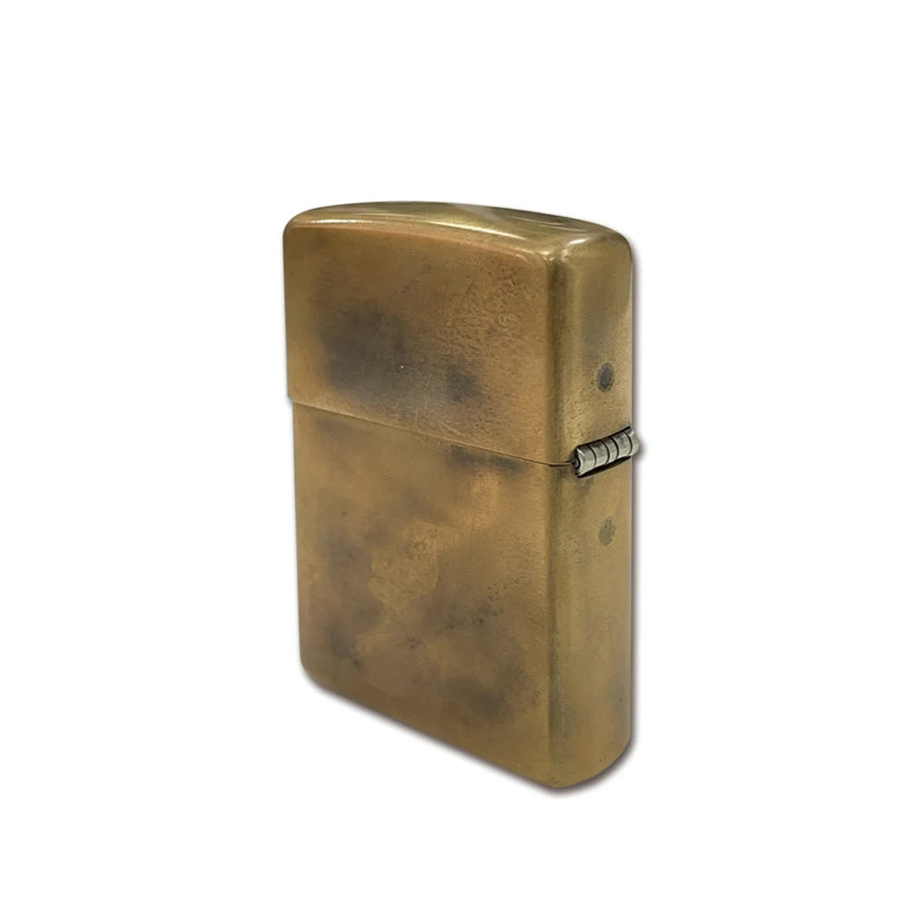 Handmade Vintage Brass Lighter Case EDC Outdoor, Lighter Insert Replacement Metal Armor-Skull Crazy Wolf