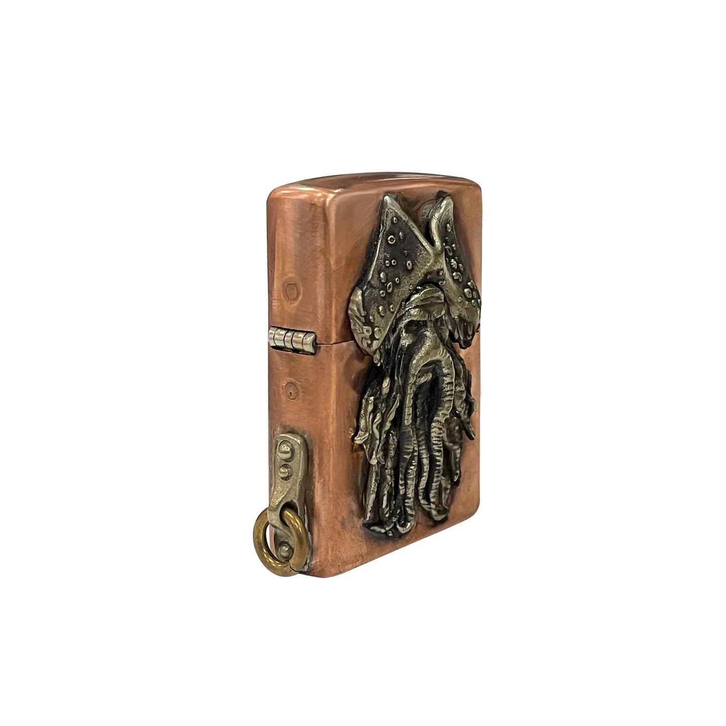 Handmade Vintage Brass Lighter Case EDC Outdoor, Lighter Insert Replacement Metal Armor-Viking Pirate