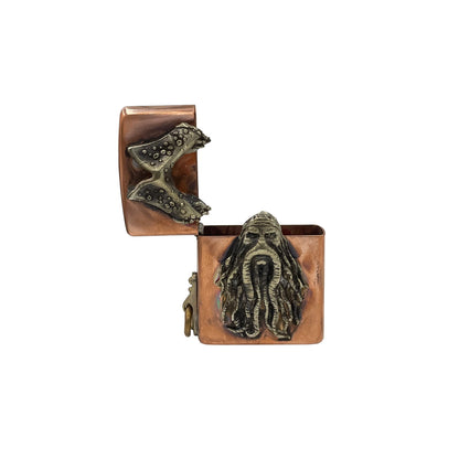 Handmade Vintage Brass Lighter Case EDC Outdoor, Lighter Insert Replacement Metal Armor-Viking Pirate Copper